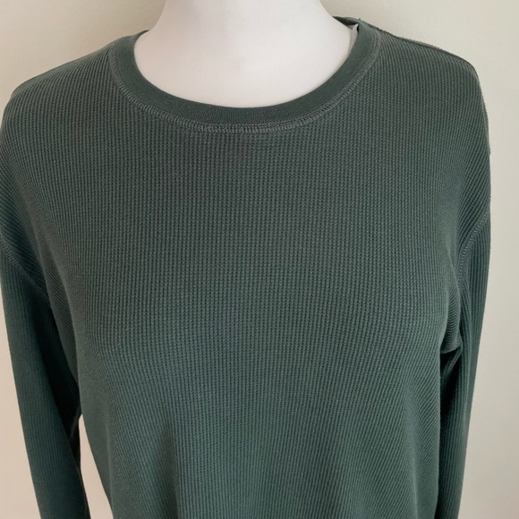 Levi’s Men’s Waffle knit long sleeve shirt XL Hunter Green - Picture 6 of 8